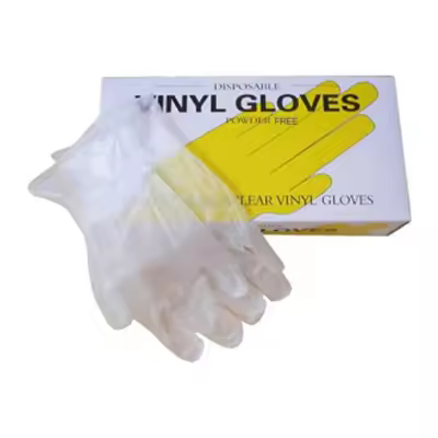 VINYL Surgical Examination Hand Gloves (100pcs) (L Size)